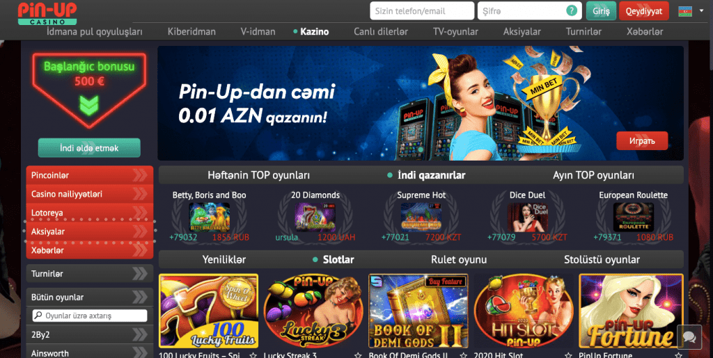 pin up bet casino sitesi